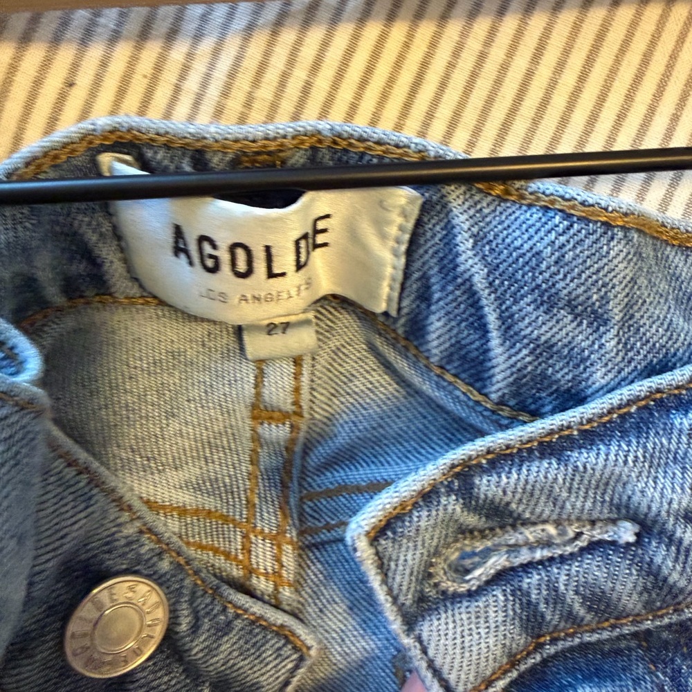 Agolde High Rise Light Blue Jeans - Picture 3 of 3